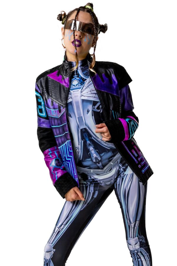 Custom painted izinfinite Tron Jacket - Image 3